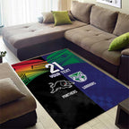 Custom Warriors-Panthers Area Rug Together Sporty Style