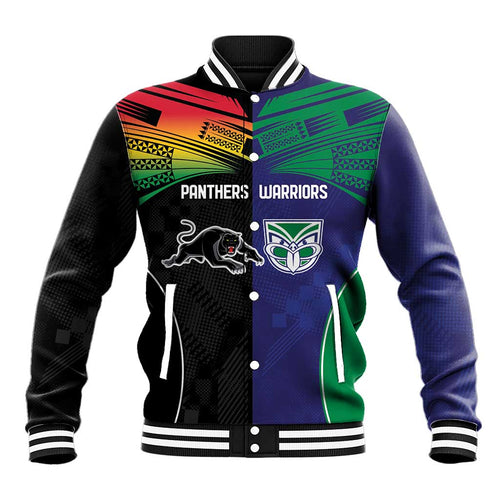 Custom Warriors-Panthers Baseball Jacket Together Sporty Style
