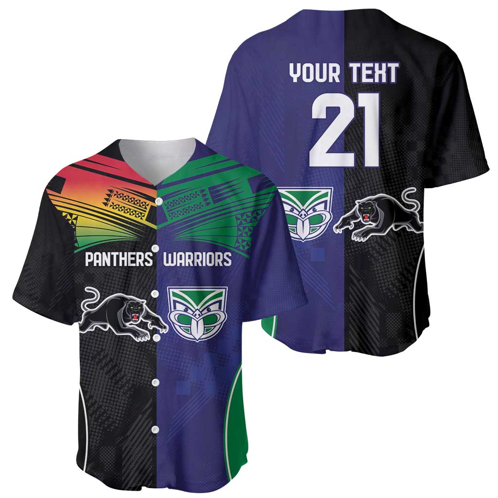 Custom Warriors-Panthers Baseball Jersey Together Sporty Style