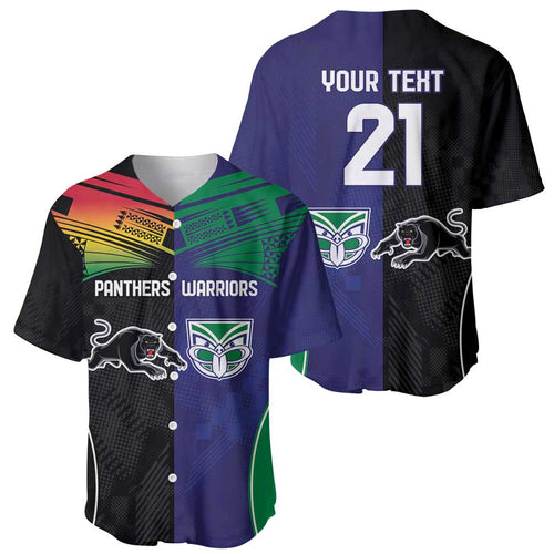 Custom Warriors-Panthers Baseball Jersey Together Sporty Style