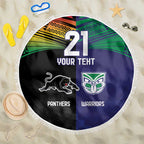 Custom Warriors-Panthers Beach Blanket Together Sporty Style