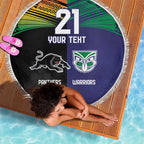 Custom Warriors-Panthers Beach Blanket Together Sporty Style