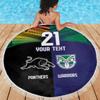 Custom Warriors-Panthers Beach Blanket Together Sporty Style