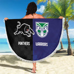 Custom Warriors-Panthers Beach Blanket Together Sporty Style