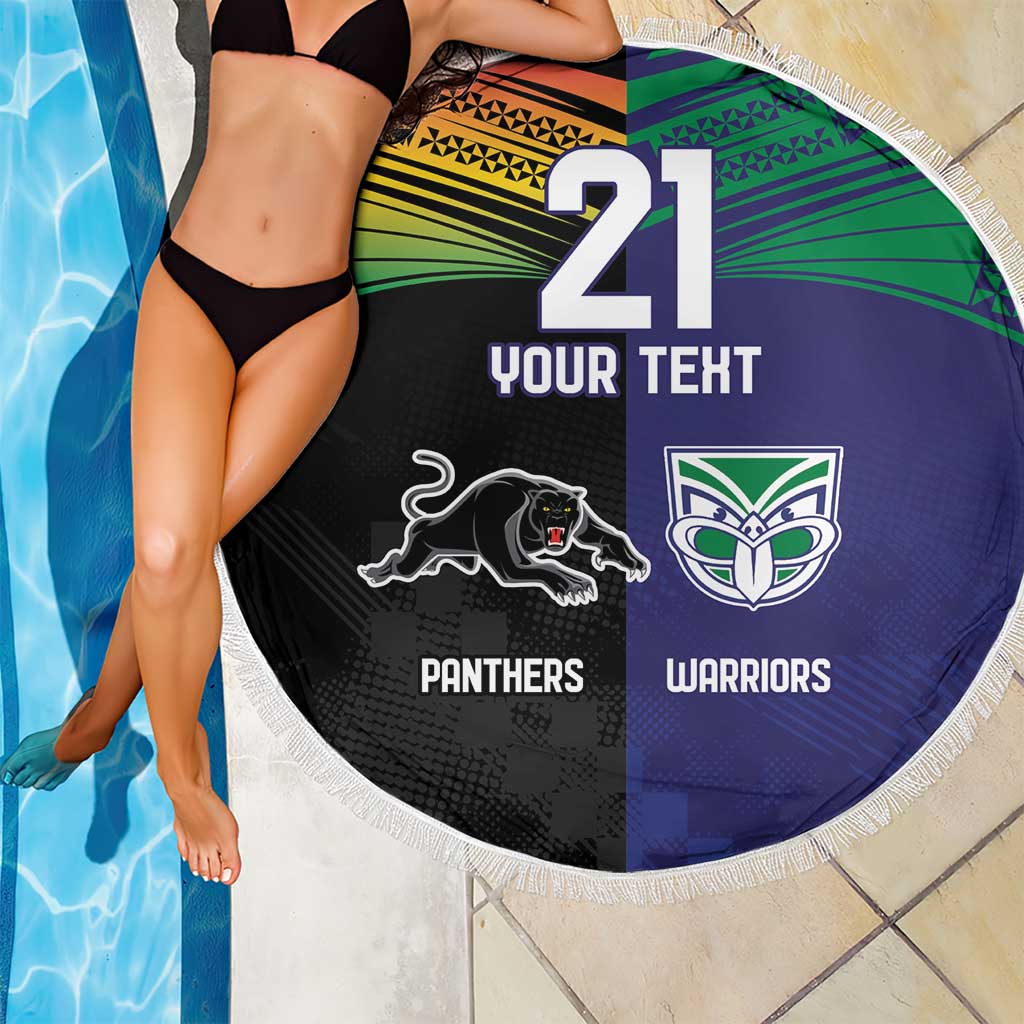 Custom Warriors-Panthers Beach Blanket Together Sporty Style