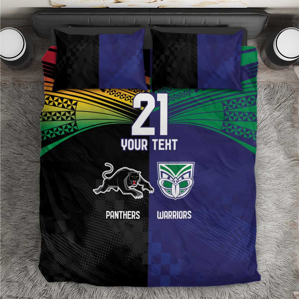 Custom Warriors-Panthers Bedding Set Together Sporty Style