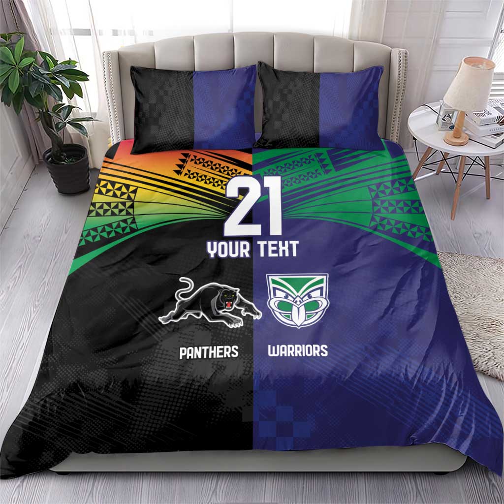 Custom Warriors-Panthers Bedding Set Together Sporty Style