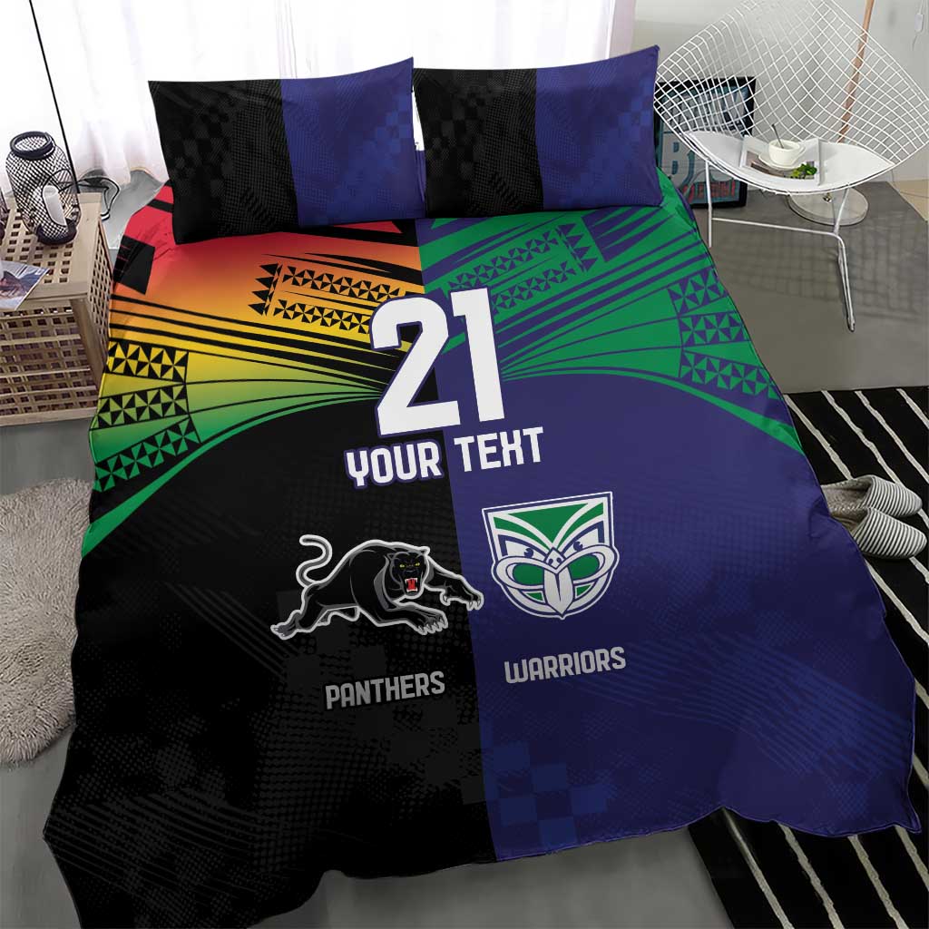 Custom Warriors-Panthers Bedding Set Together Sporty Style