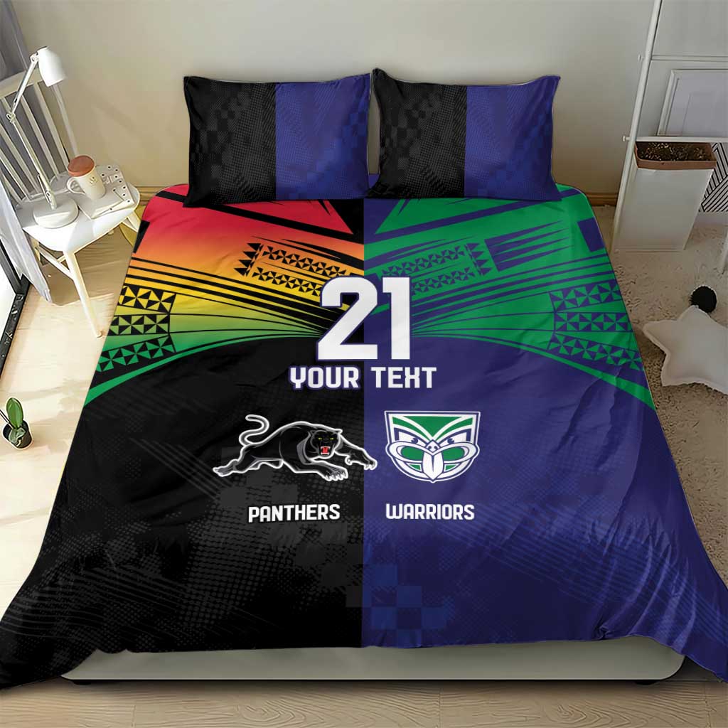 Custom Warriors-Panthers Bedding Set Together Sporty Style