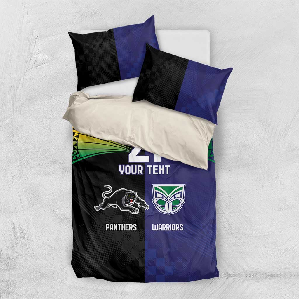 Custom Warriors-Panthers Bedding Set Together Sporty Style