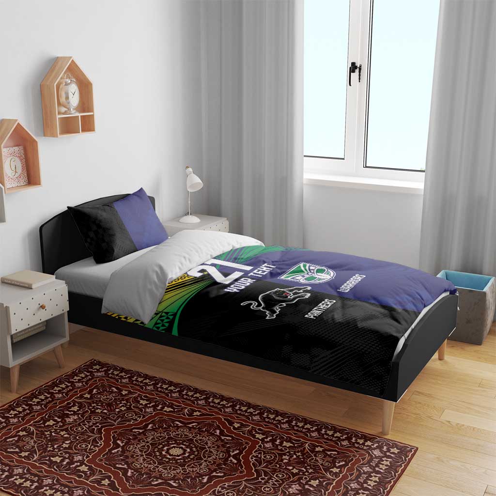 Custom Warriors-Panthers Bedding Set Together Sporty Style