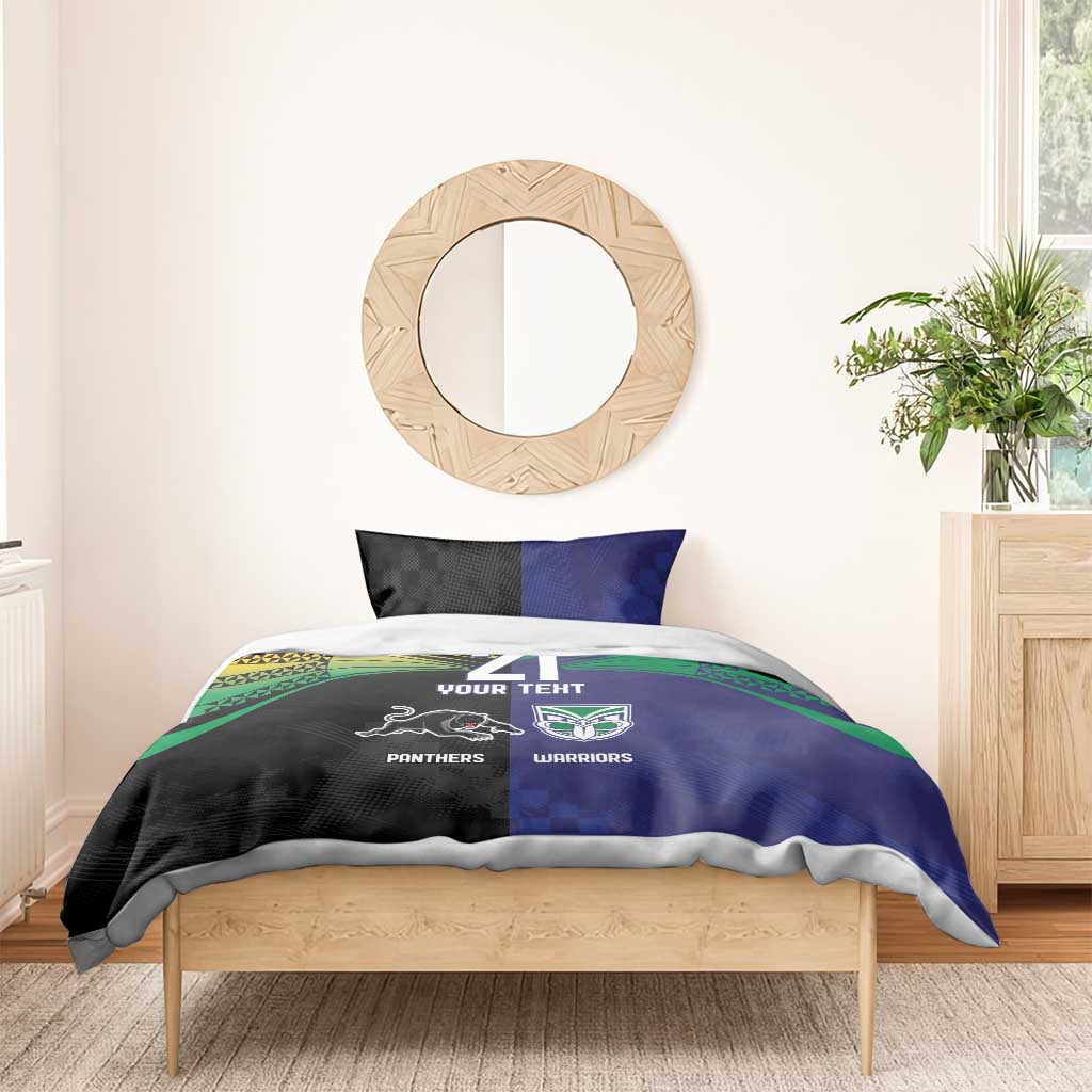 Custom Warriors-Panthers Bedding Set Together Sporty Style