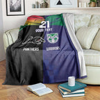 Custom Warriors-Panthers Blanket Together Sporty Style