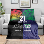 Custom Warriors-Panthers Blanket Together Sporty Style