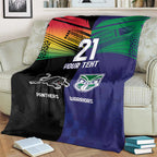 Custom Warriors-Panthers Blanket Together Sporty Style
