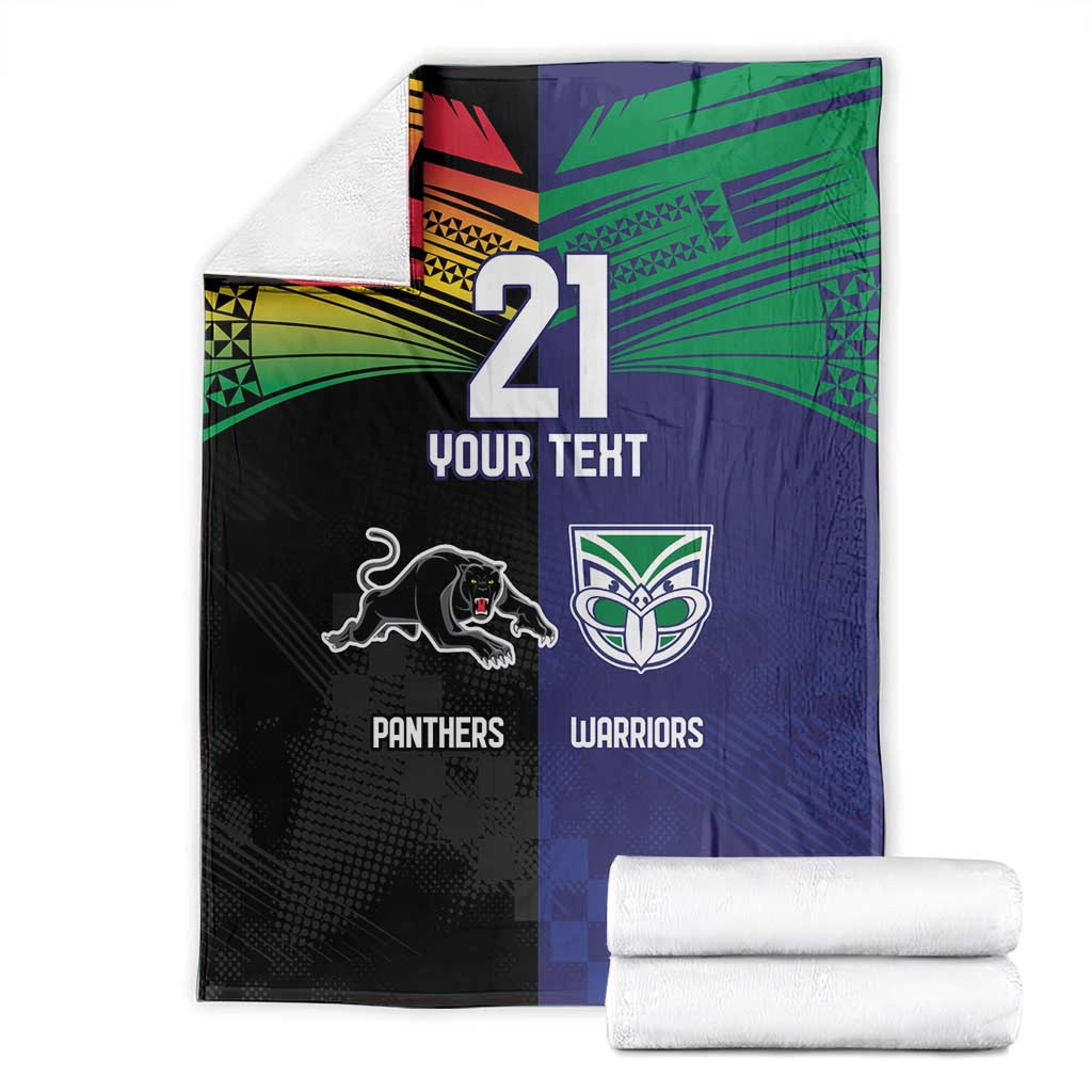Custom Warriors-Panthers Blanket Together Sporty Style