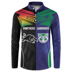 Custom Warriors-Panthers Button Sweatshirt Together Sporty Style