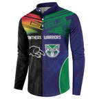 Custom Warriors-Panthers Button Sweatshirt Together Sporty Style