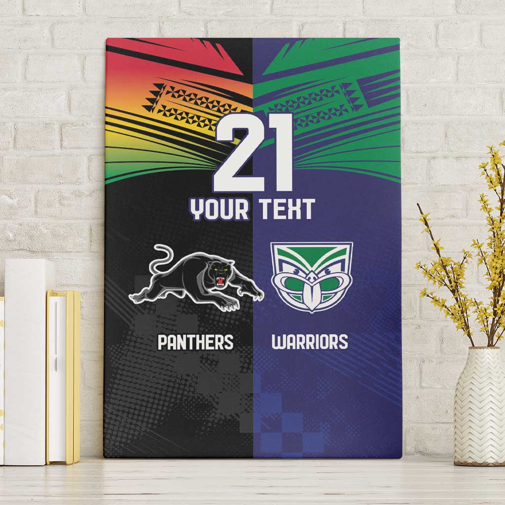 Custom Warriors-Panthers Canvas Wall Art Together Sporty Style