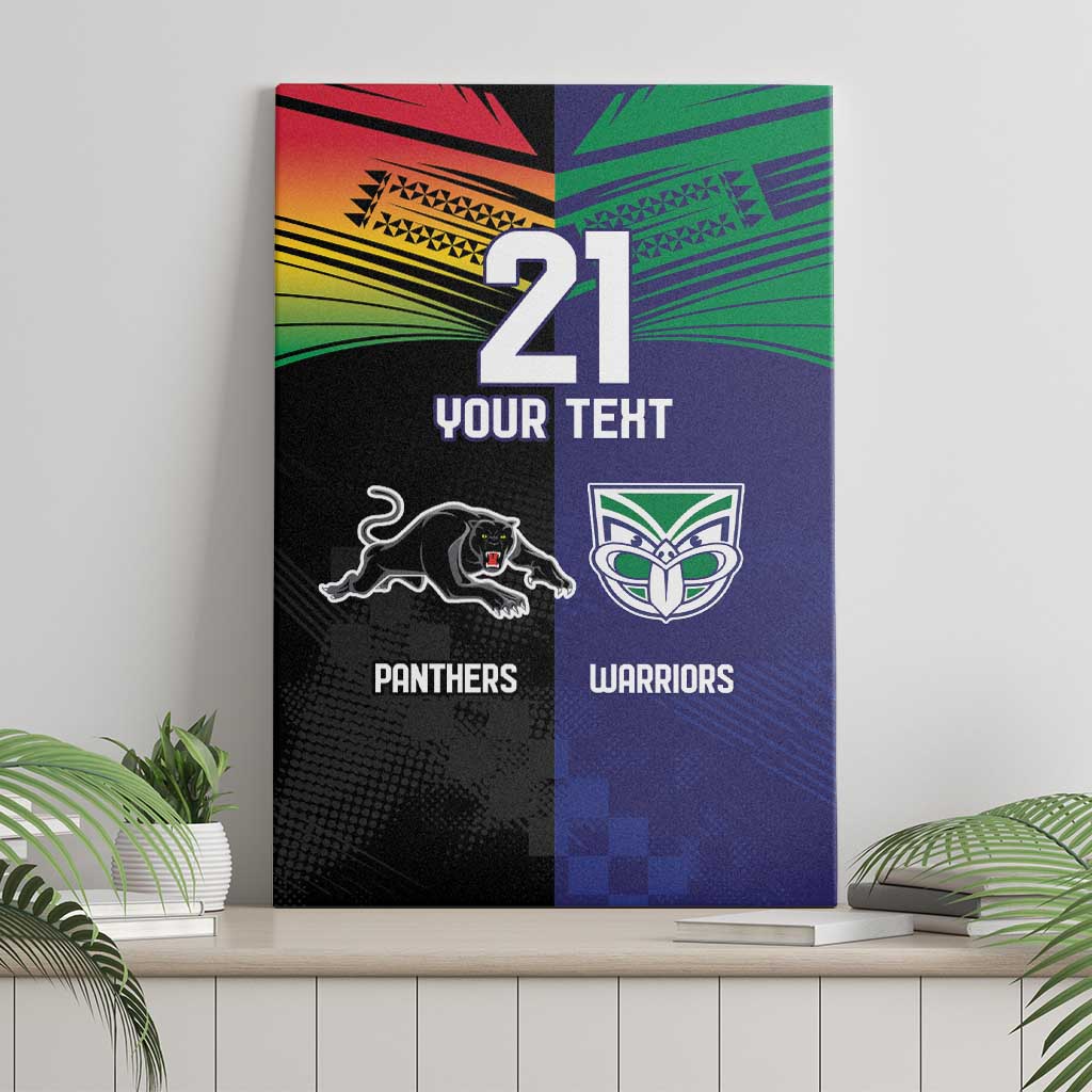 Custom Warriors-Panthers Canvas Wall Art Together Sporty Style