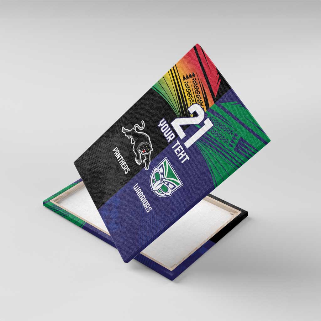 Custom Warriors-Panthers Canvas Wall Art Together Sporty Style