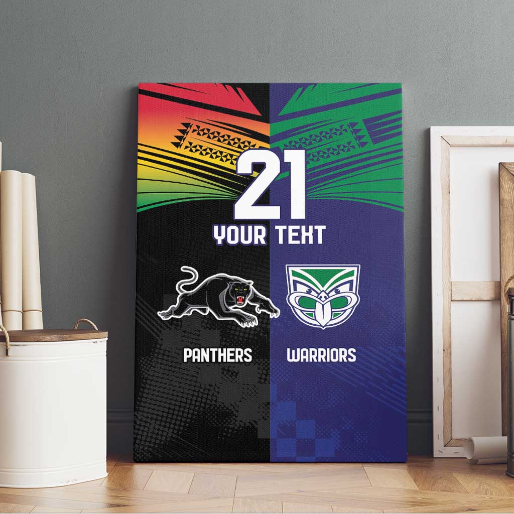 Custom Warriors-Panthers Canvas Wall Art Together Sporty Style