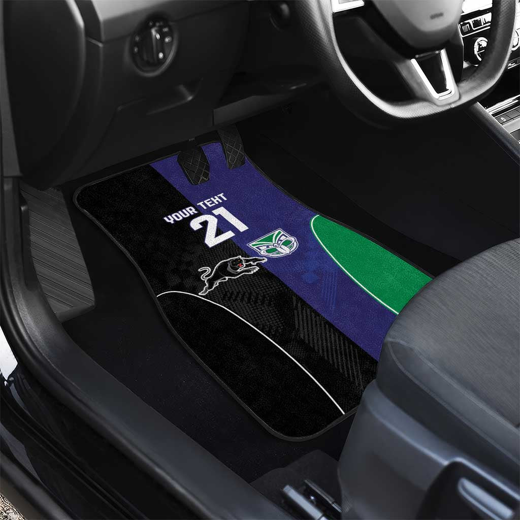 Custom Warriors-Panthers Car Mats Together Sporty Style