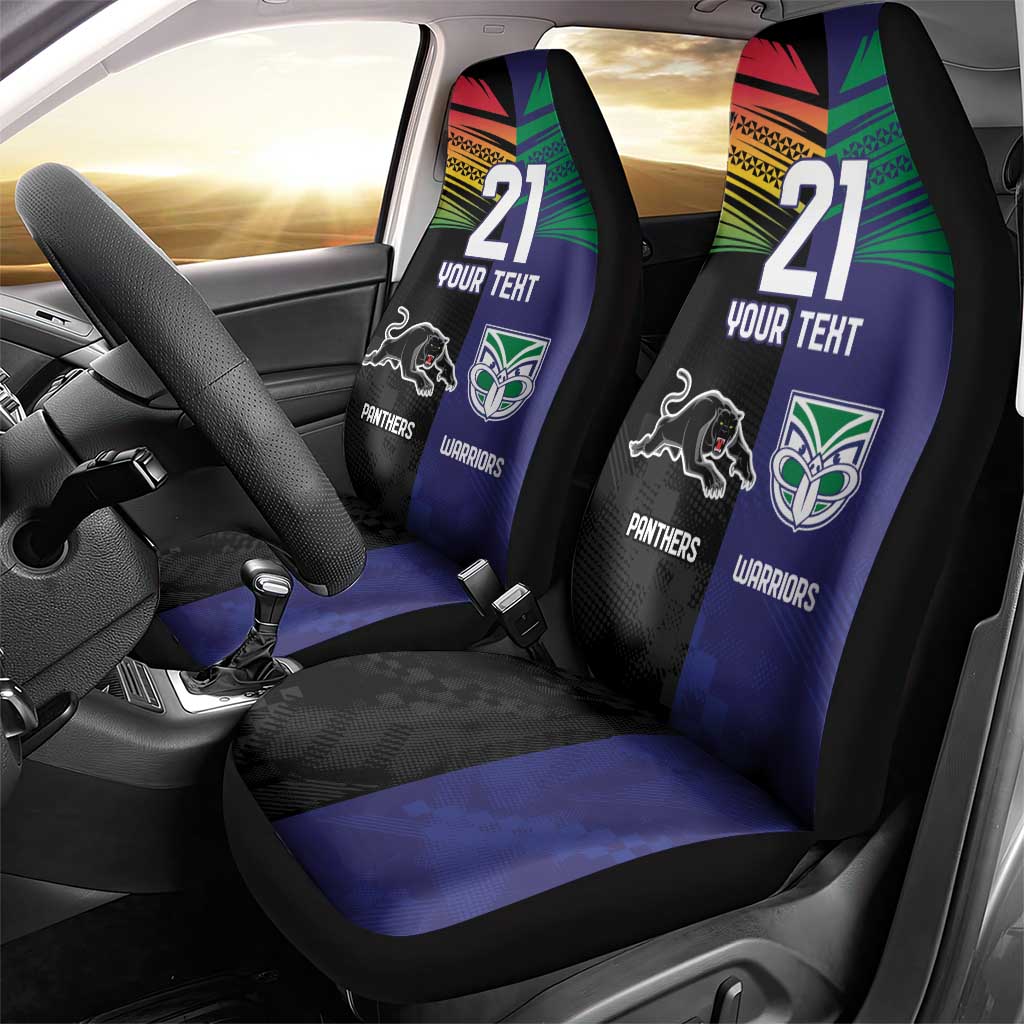 Custom Warriors-Panthers Car Seat Cover Together Sporty Style