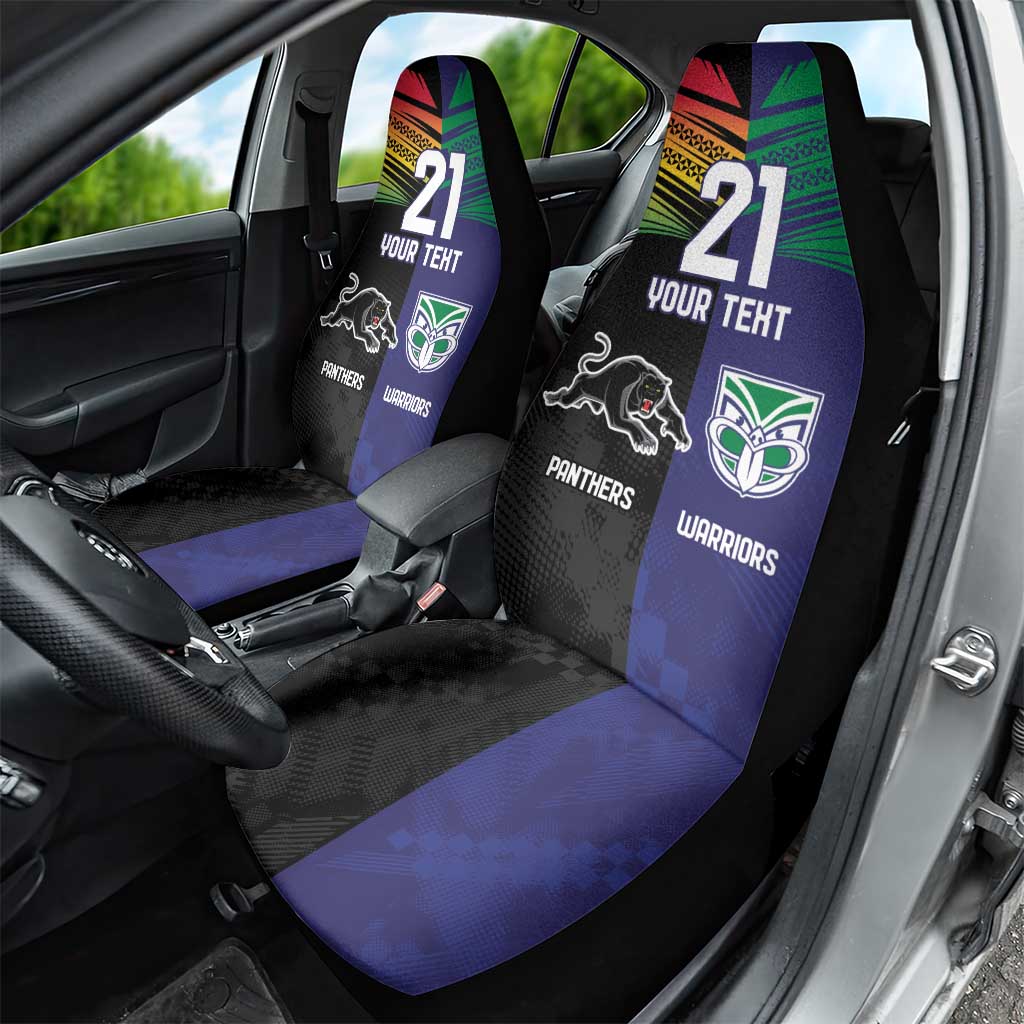 Custom Warriors-Panthers Car Seat Cover Together Sporty Style