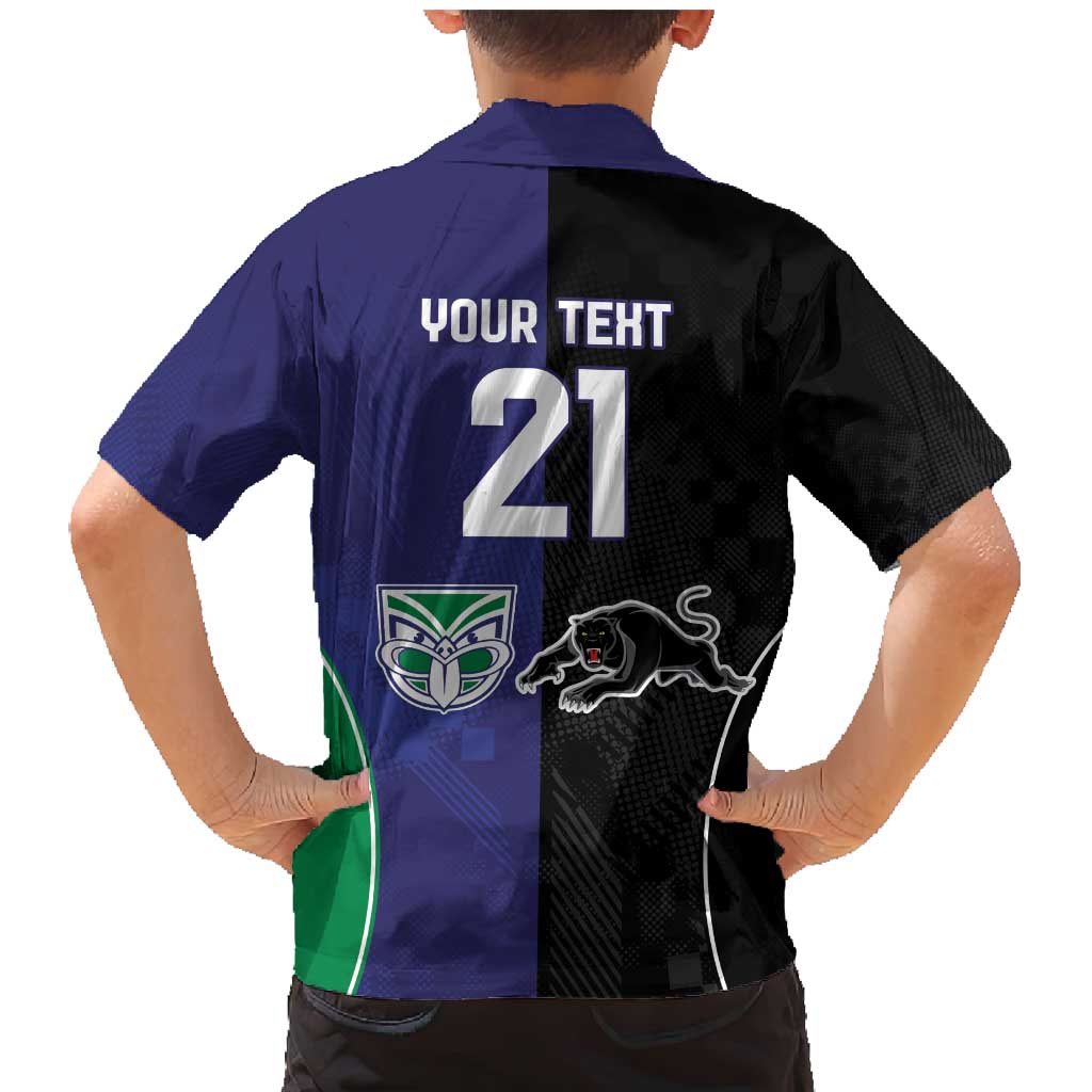 Custom Warriors-Panthers Family Matching Mermaid Dress and Hawaiian Shirt Together Sporty Style