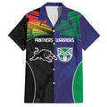 Custom Warriors-Panthers Family Matching Summer Maxi Dress and Hawaiian Shirt Together Sporty Style