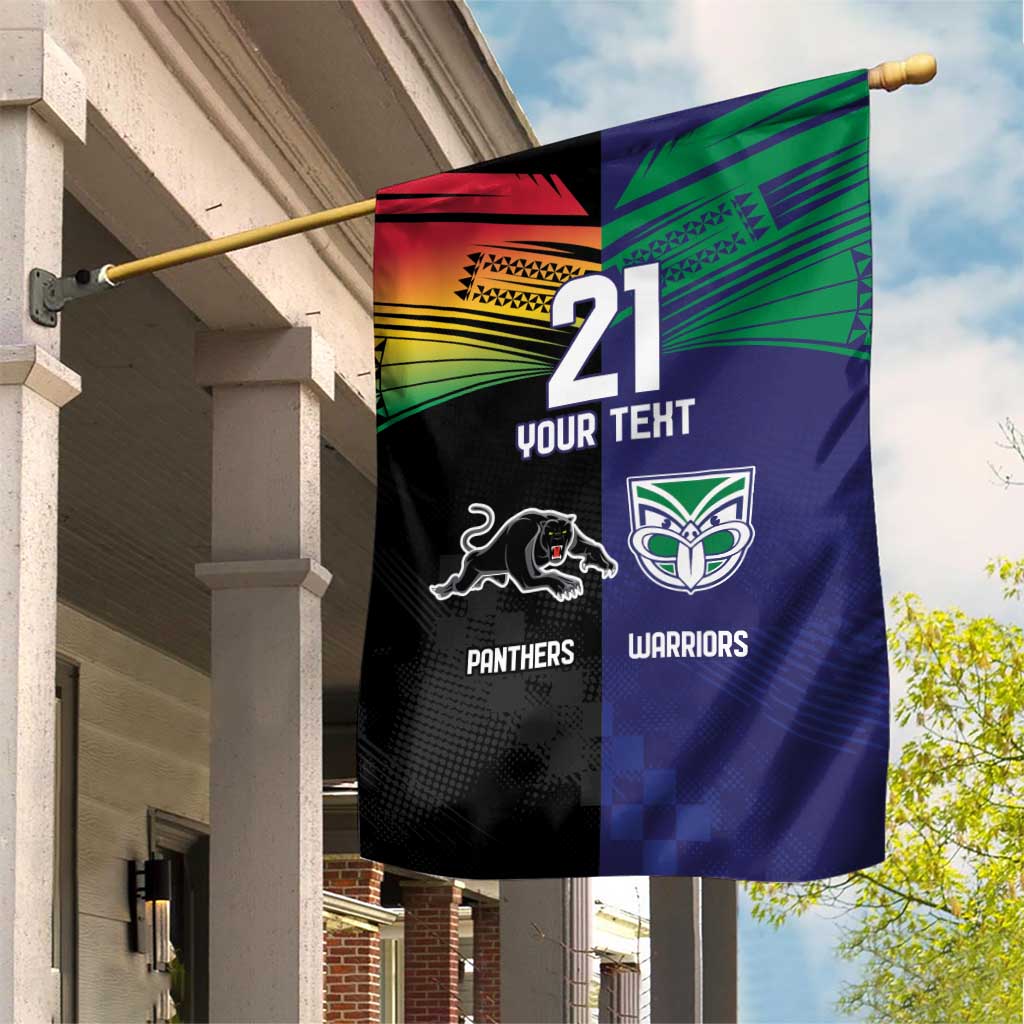 Custom Warriors-Panthers Garden Flag Together Sporty Style