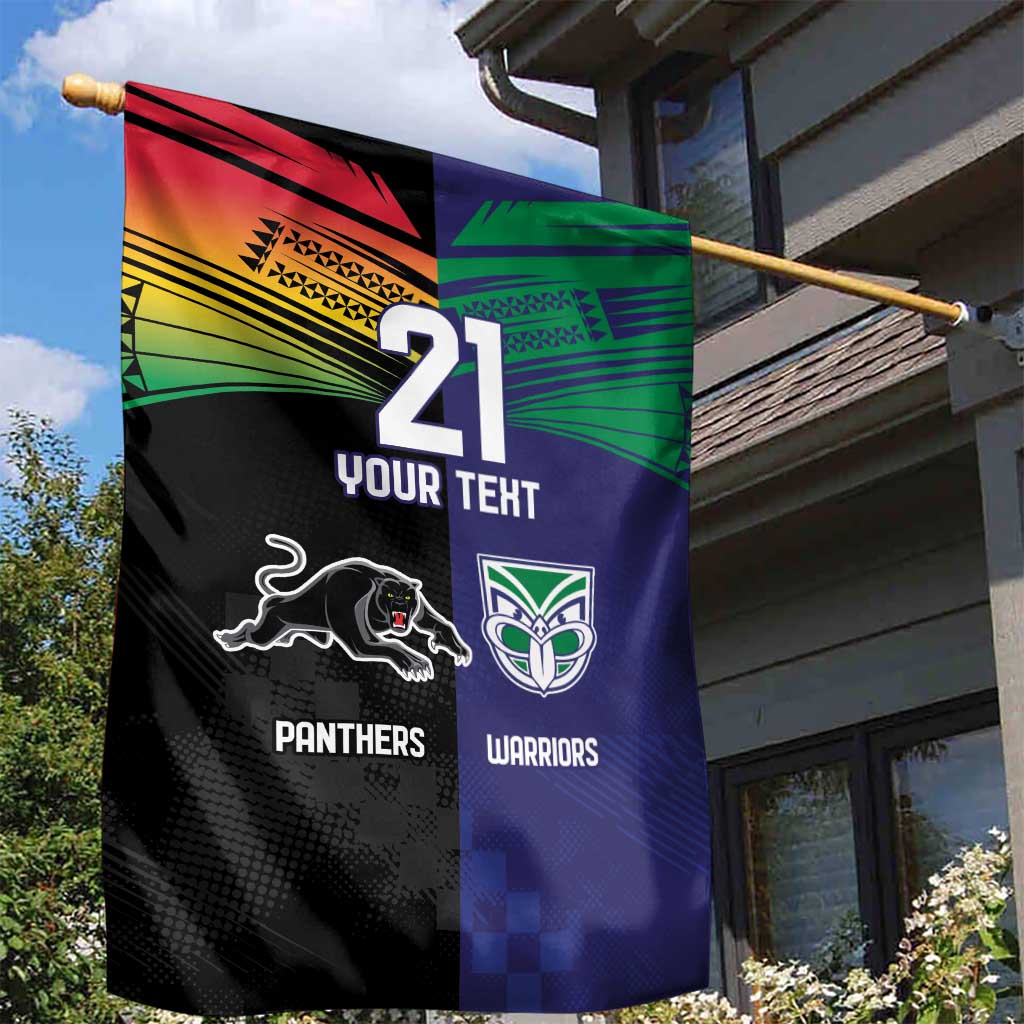 Custom Warriors-Panthers Garden Flag Together Sporty Style