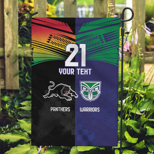 Custom Warriors-Panthers Garden Flag Together Sporty Style