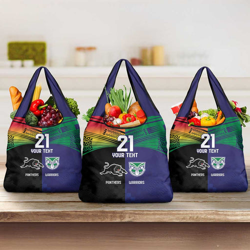 Custom Warriors-Panthers Grocery Bag Together Sporty Style