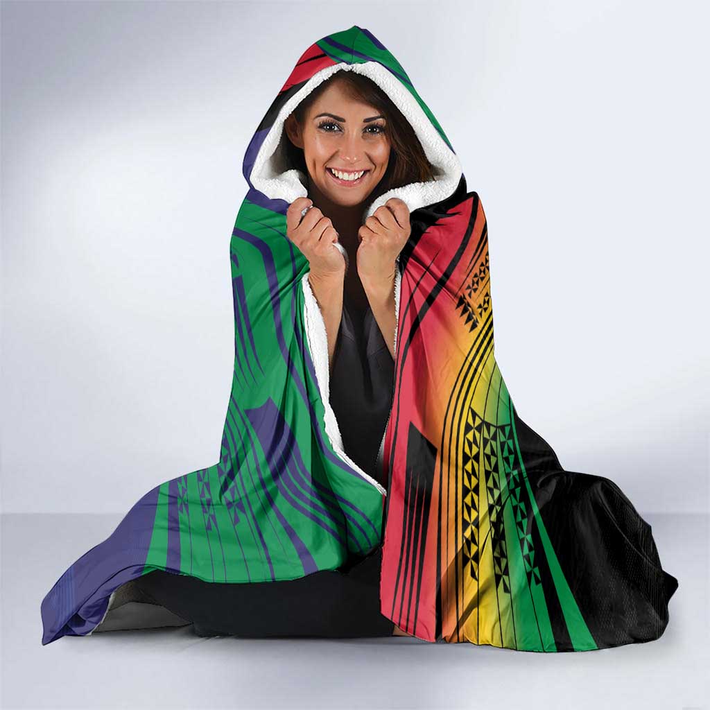 Custom Warriors-Panthers Hooded Blanket Together Sporty Style