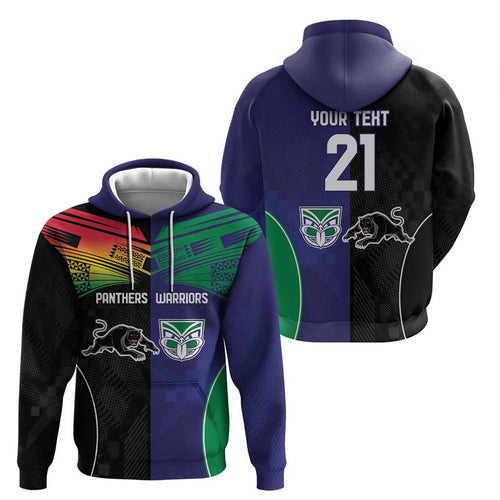 Custom Warriors-Panthers Hoodie Together Sporty Style
