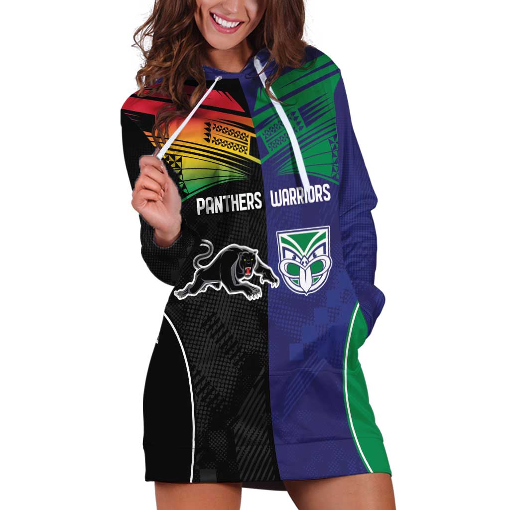 Custom Warriors-Panthers Hoodie Dress Together Sporty Style