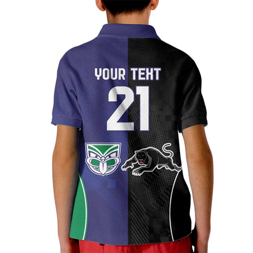Custom Warriors-Panthers Kid Polo Shirt Together Sporty Style