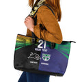Custom Warriors-Panthers Leather Tote Bag Together Sporty Style