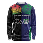 Custom Warriors-Panthers Long Sleeve Shirt Together Sporty Style