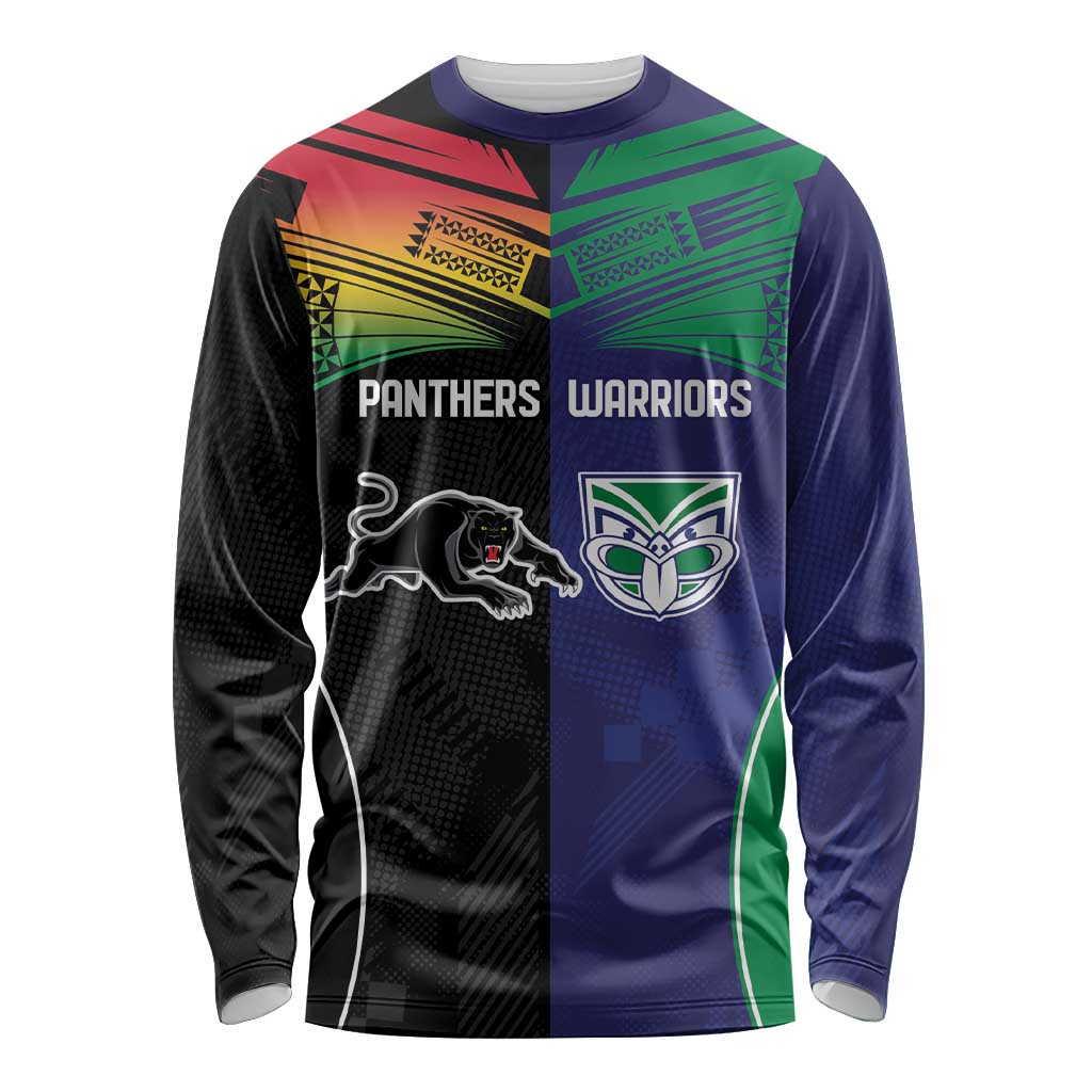 Custom Warriors-Panthers Long Sleeve Shirt Together Sporty Style