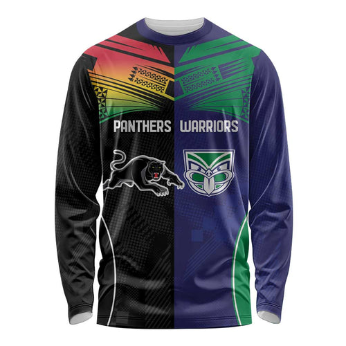 Custom Warriors-Panthers Long Sleeve Shirt Together Sporty Style