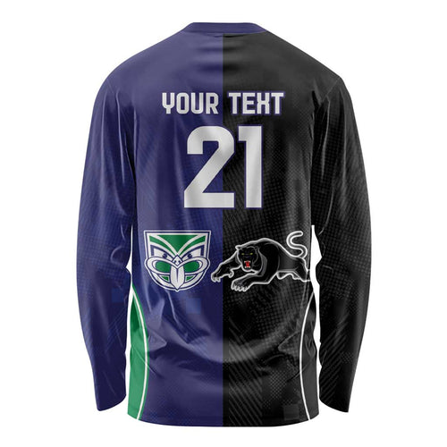 Custom Warriors-Panthers Long Sleeve Shirt Together Sporty Style