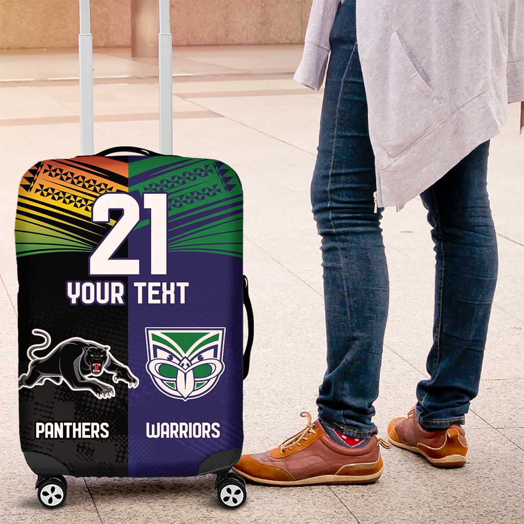 Custom Warriors-Panthers Luggage Cover Together Sporty Style