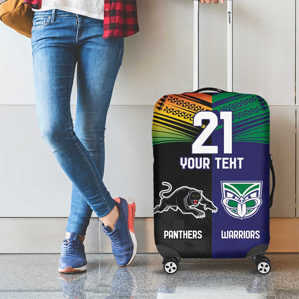 Custom Warriors-Panthers Luggage Cover Together Sporty Style