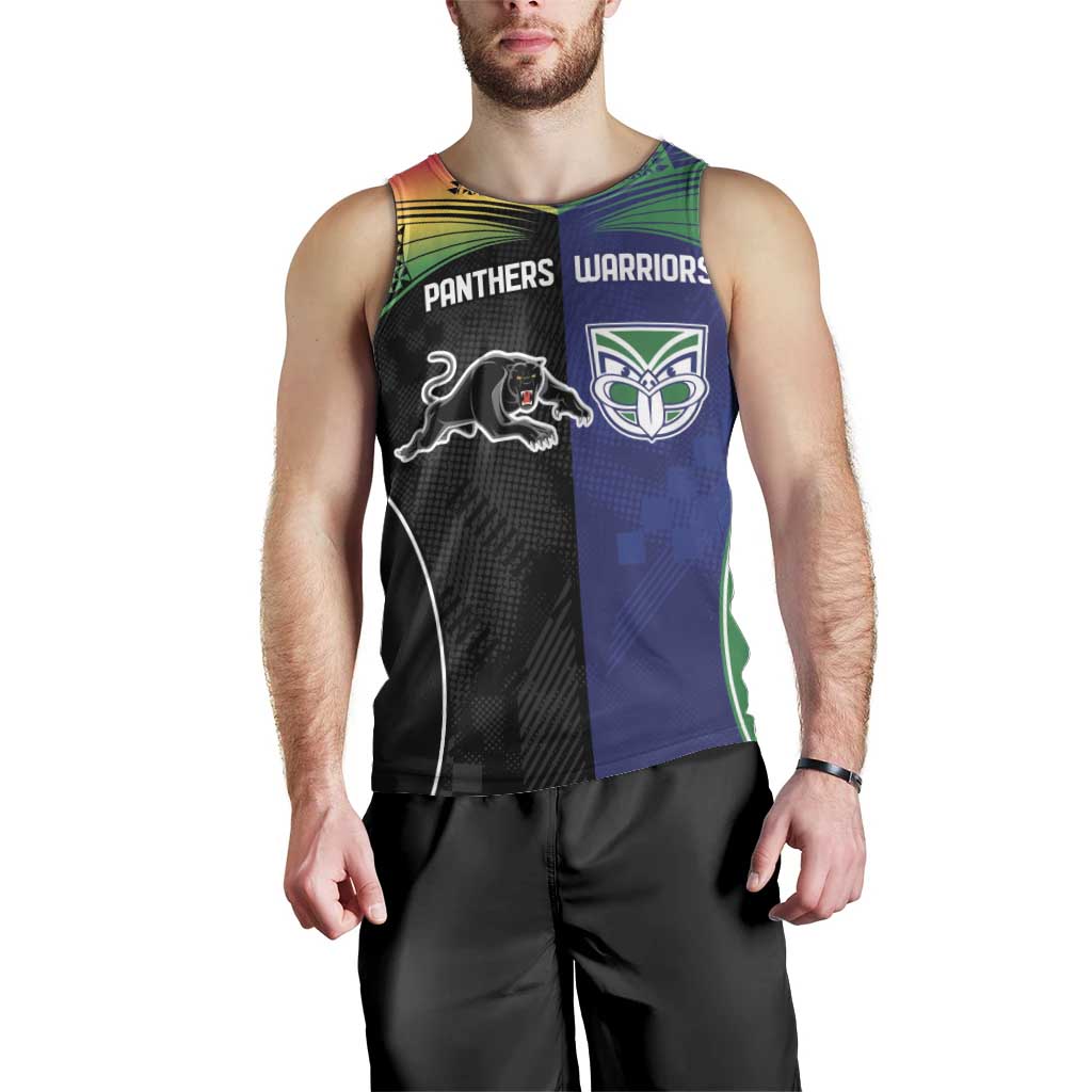 Custom Warriors-Panthers Men Tank Top Together Sporty Style