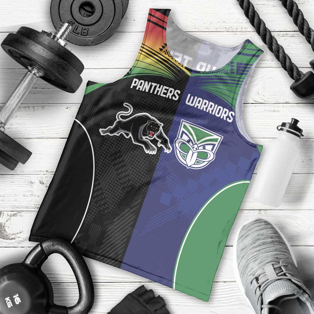 Custom Warriors-Panthers Men Tank Top Together Sporty Style