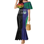 Custom Warriors-Panthers Mermaid Dress Together Sporty Style