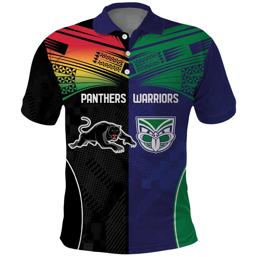 Custom Warriors-Panthers Polo Shirt Together Sporty Style